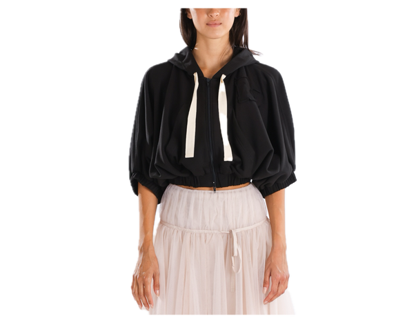 Renaissance Renaissance Tiny Hoodie Jacket in Black at Aleph Gallery