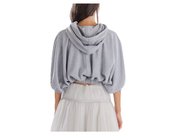 Renaissance Renaissance Tiny Hoodie Jacket in Grey at Aleph Gallery