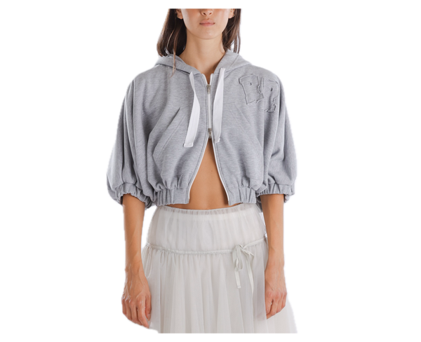 Renaissance Renaissance Tiny Hoodie Jacket in Grey at Aleph Gallery