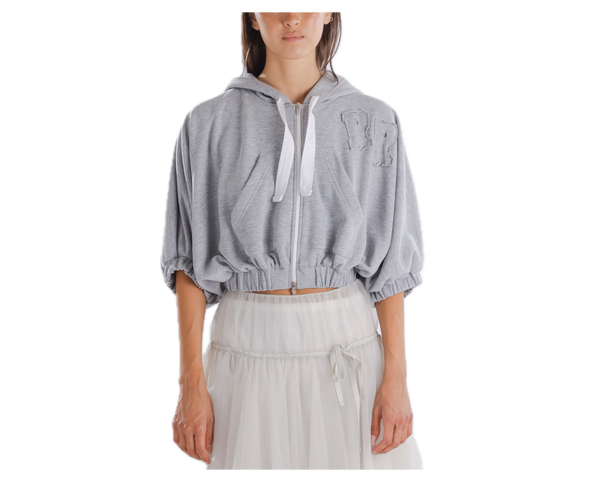 Renaissance Renaissance Tiny Hoodie Jacket in Grey at Aleph Gallery