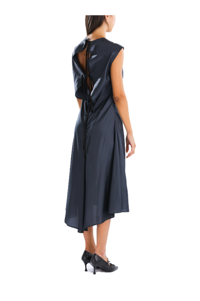 Renaissance Renaissance Ziggy Dress in Dark Blue at Aleph Gallery