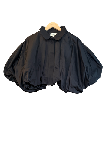 TINY SATIN JACKET BLACK