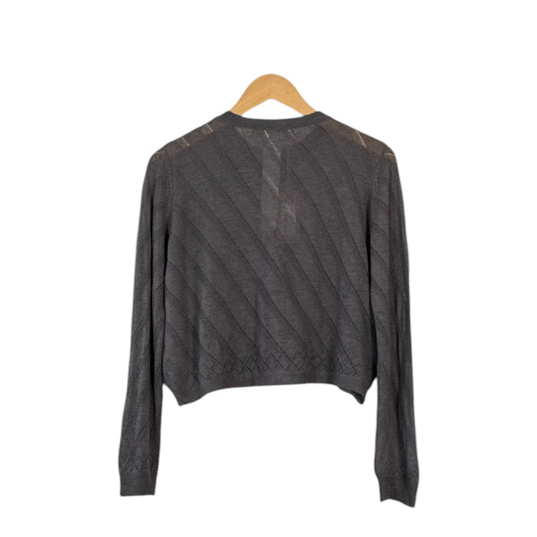 Sula Fine Nickel Cardigan in Gunmetal at Aleph Gallery