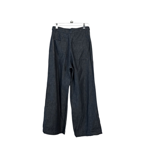 Sula Hem Pants in Blue Denim at Aleph Gallery