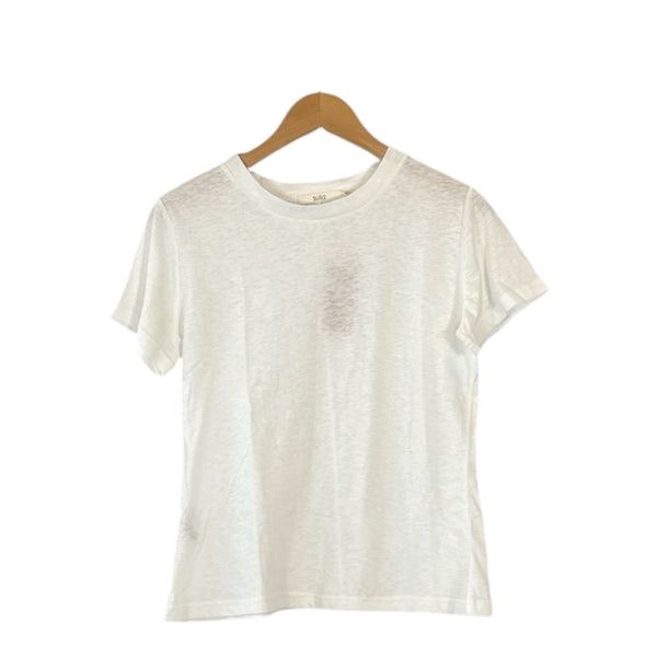 Sula Short Sleeve Tee in White at Aleph Gallery