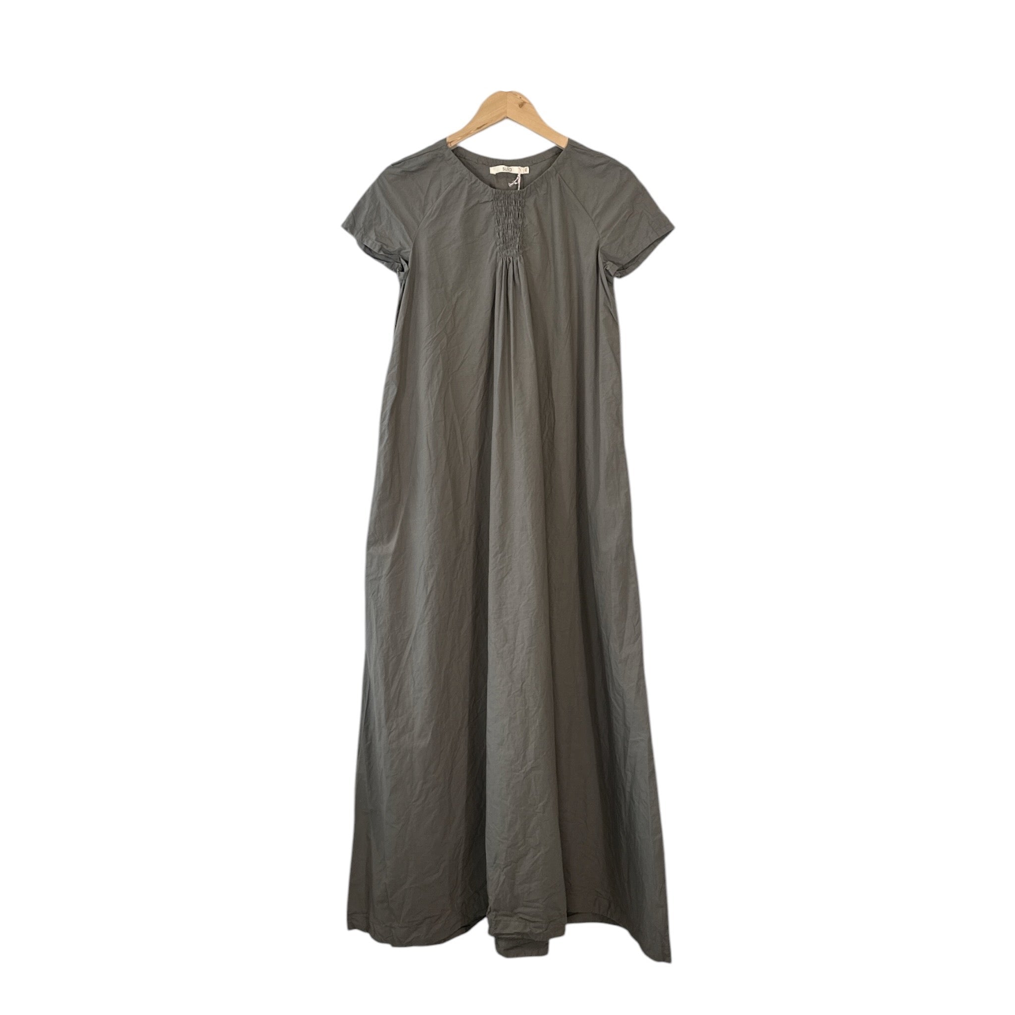 grey smock dress SULA SS26 GUNMETAL – Aleph Gallery Ladies dresses