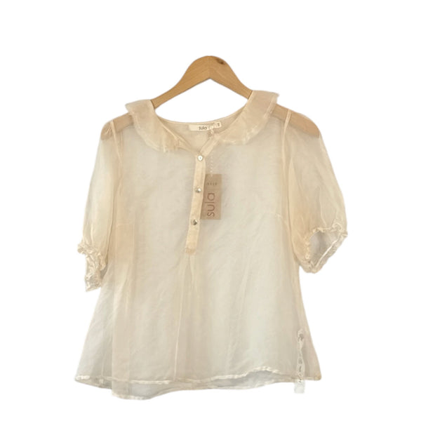 Sula Sweet Blouse in Eggnog at Aleph Gallery