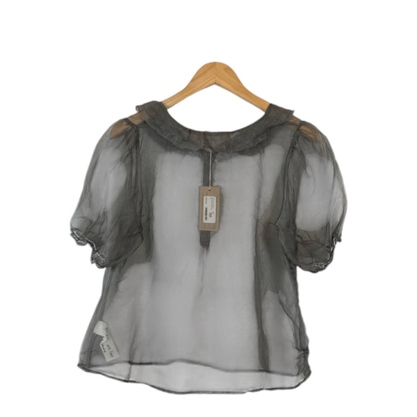 Sula Sweet Blouse in Gunmetal at Aleph Gallery
