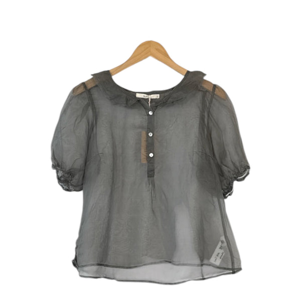Sula Sweet Blouse in Gunmetal at Aleph Gallery