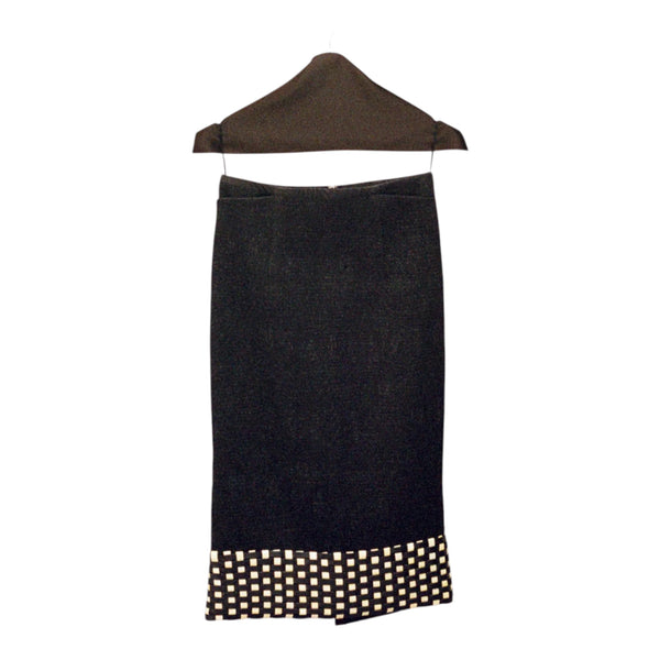 Super Yaya Marie Skirt in Black and Gold Yellow at Aleph Gallery