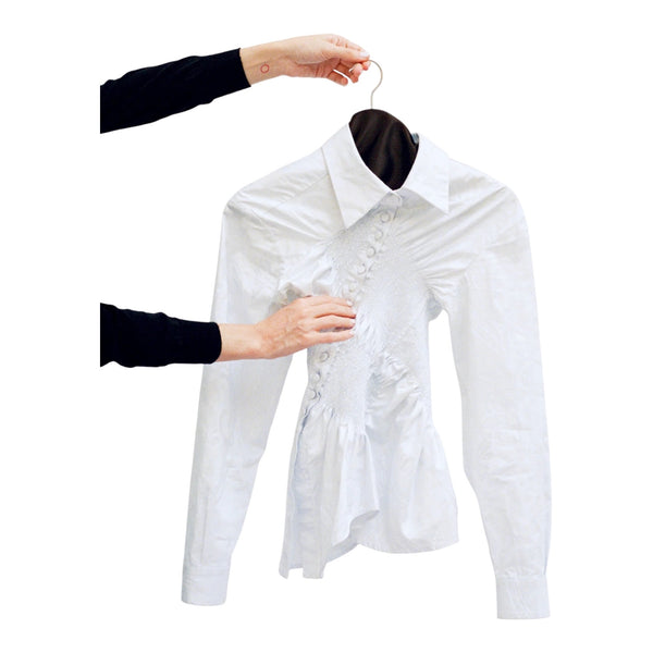 Super Yaya Twist Shirt in White at Aleph Gallery