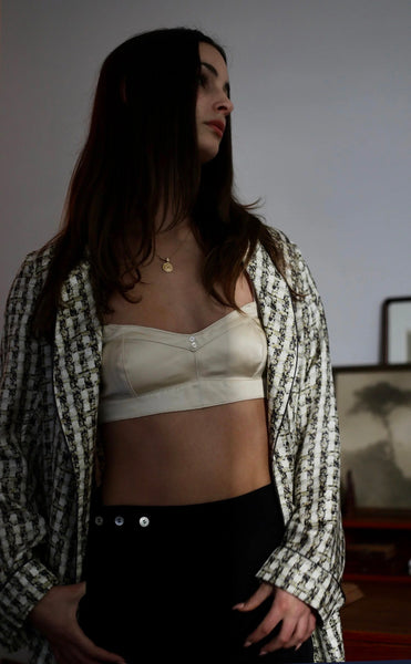 Work of Fiction Duchess Pearl Bra at Aleph Gallery