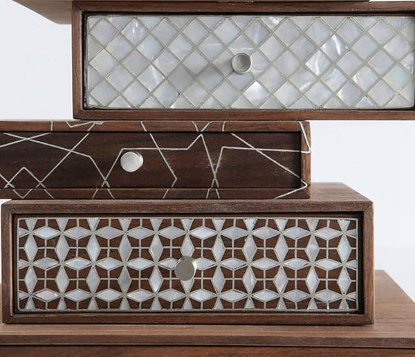 Nada Debs Patchwork Stackable Jewelry Box at Aleph Gallery