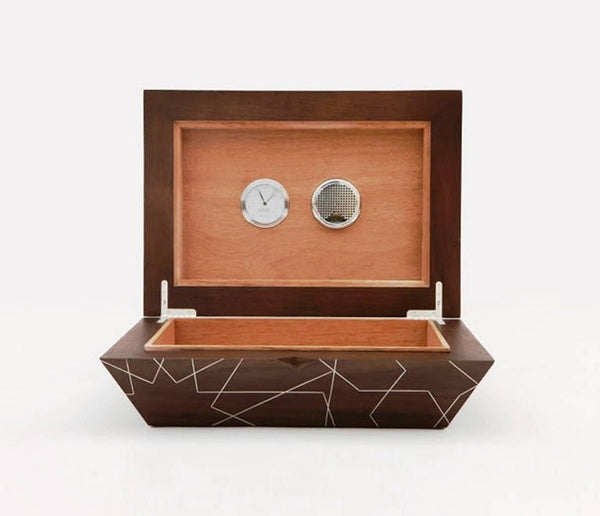 Nada Debs Star Cigar Box in Walnut Eggshell Finish at Aleph Gallery