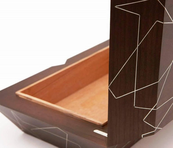 Nada Debs Star Cigar Box in Walnut Eggshell Finish at Aleph Gallery