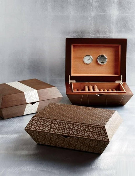 Nada Debs Star Cigar Box in Walnut Eggshell Finish at Aleph Gallery