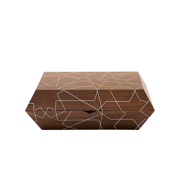 Nada Debs Star Cigar Box in Walnut Eggshell Finish at Aleph Gallery