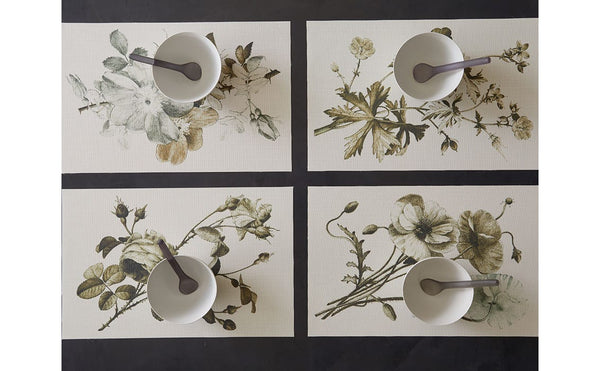 John Derian Chilewich Sepia Plants and Flowers