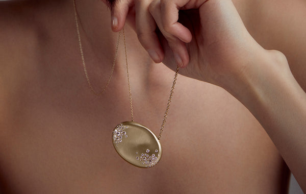 MY MUSE STORM WINTER OVAL BIG NECKLACE