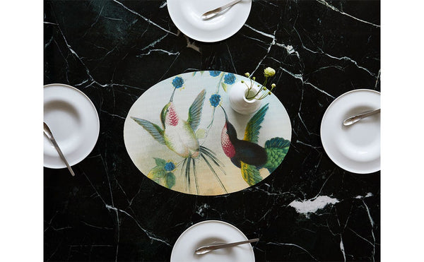 JOHN DERIAN + CHILEWICH Paired Hummingbirds